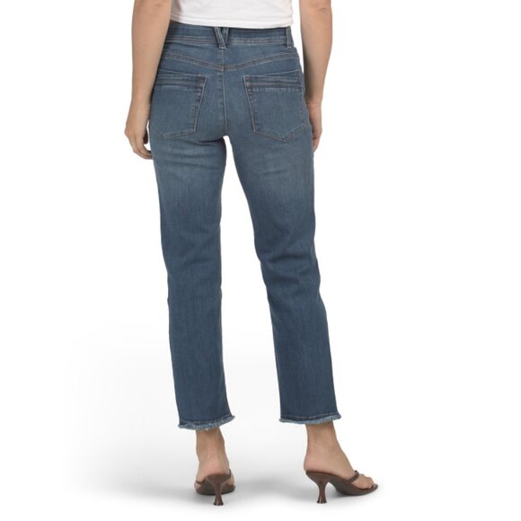 DEMOCRACY Blue Ab Tech High Rise Slim Straight Jeans - Picture 2 of 2
